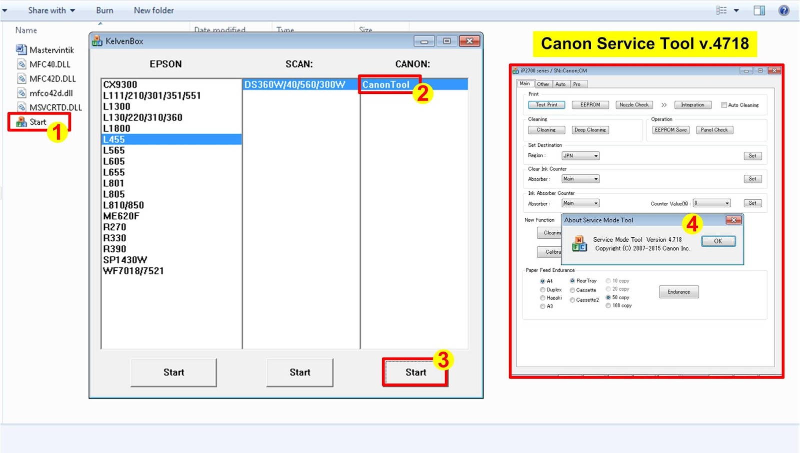 Canon Service Tool